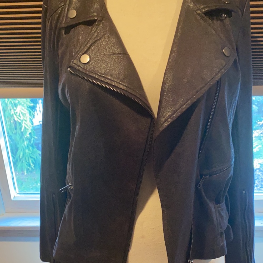 LYSSE super soft suede moto jacket